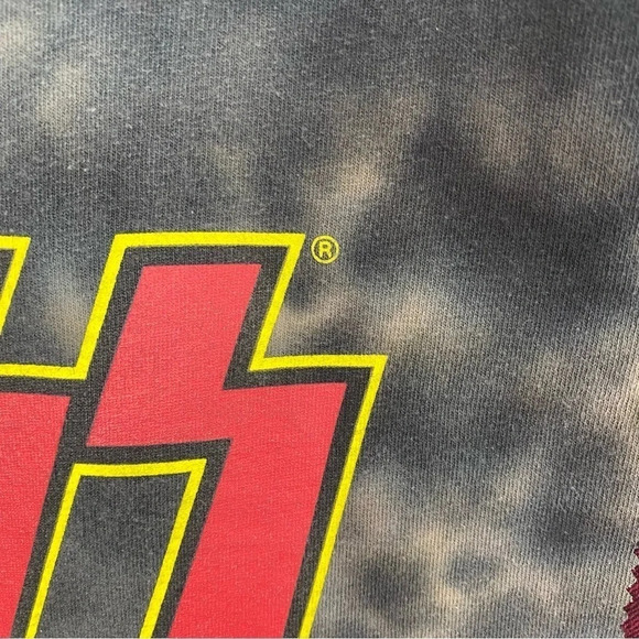 KISS Flannel Shirt Men Medium Large Unisex Buffalo Plaid Red Black Bland Flannel - Picture 7 of 13